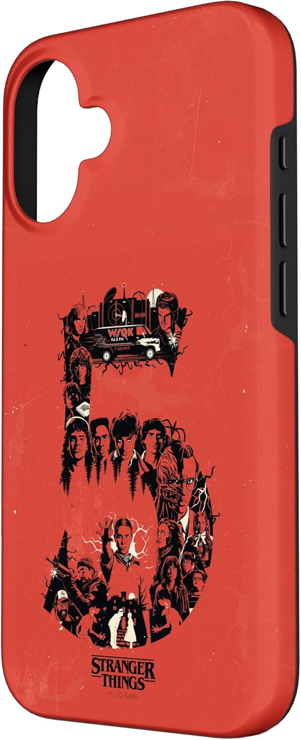 Stranger Things Collage Season 5 Officially Licensed Case for iPhone 16