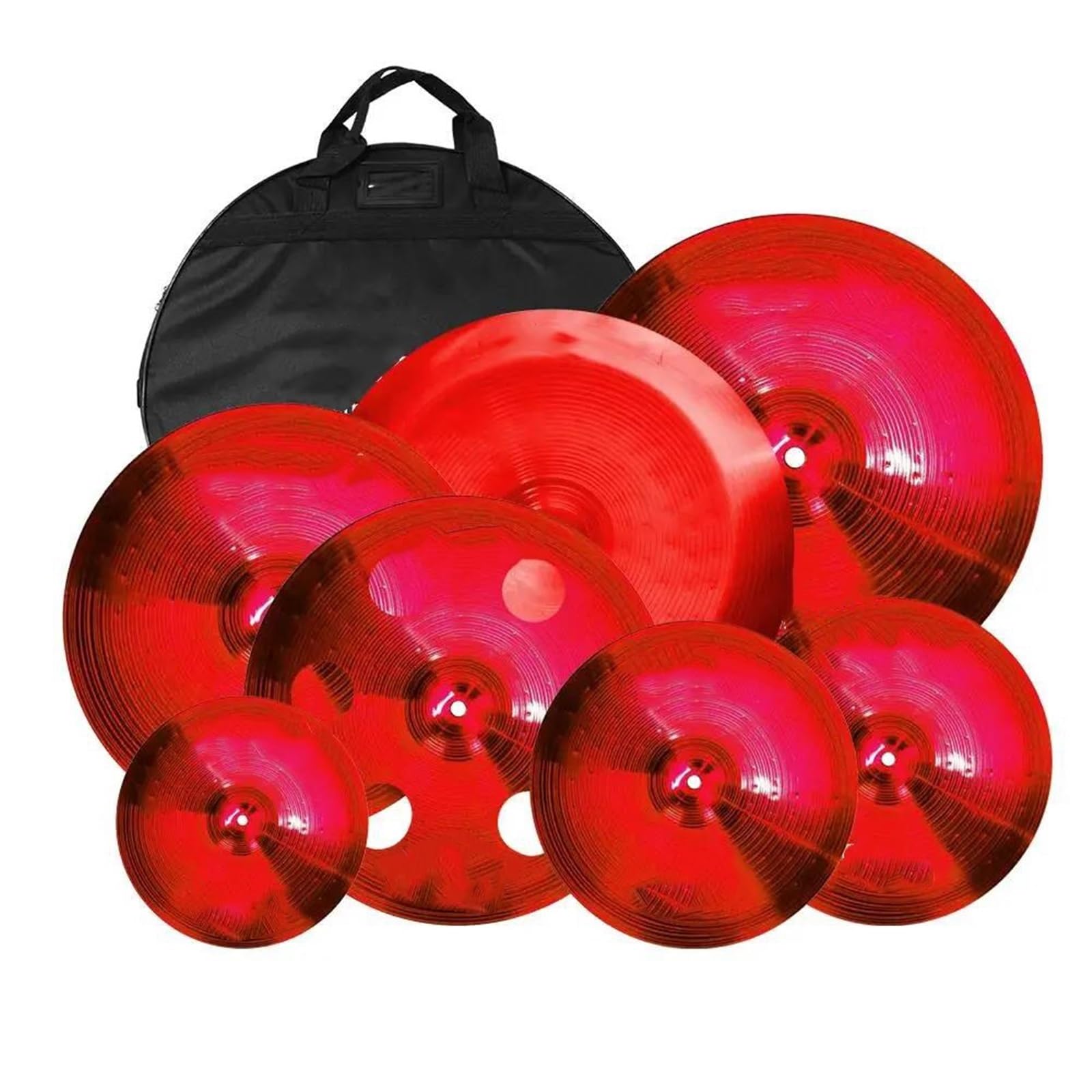 Trwałe Talerze Perkusyjne Instrumenty Perkusyjne Zestaw Czerwonych Talerzy 10splash 14hihat16crash 16 18china 20 Ride Bag