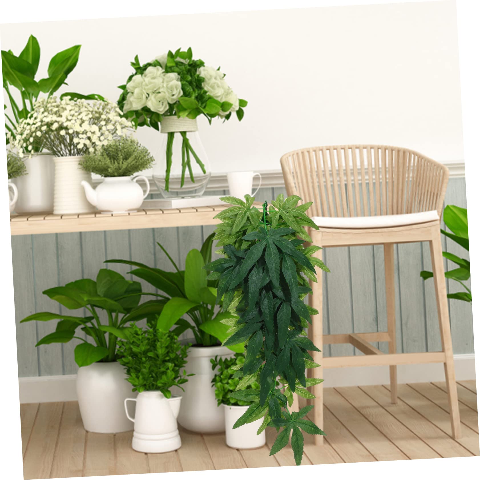 SUPVOX 8 Pz Pianta Artificiale in Rattan Piante Rettili Per Terrario Decorazioni Del Serbatoio Accessori Per Il Serbatoio Del Geco Piante Per Habitat Di Rettili Rettile Plastica