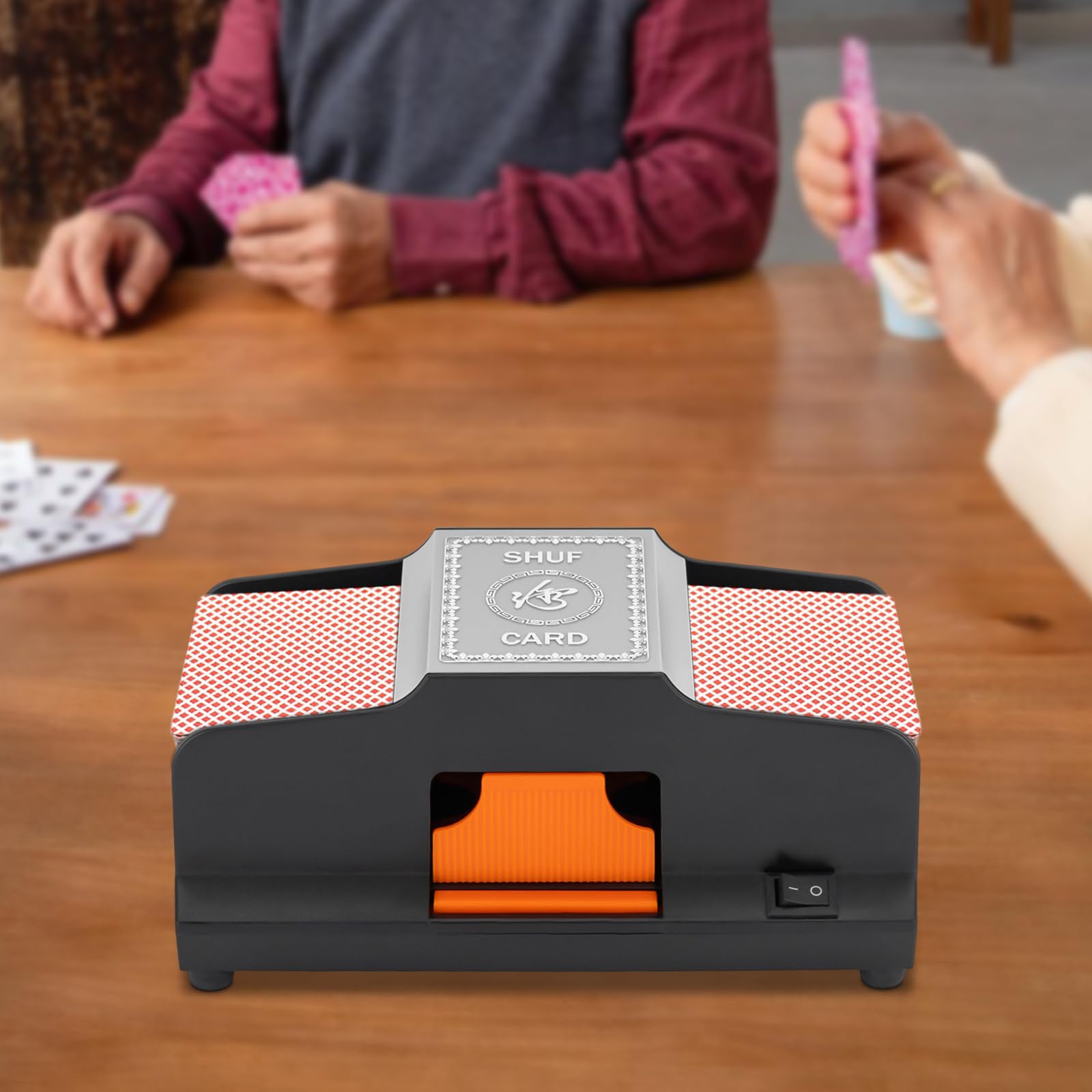 Miscelatore di carte automatico, per 2 mazzi di poker, UNO, 22 x 11 x 10 cm