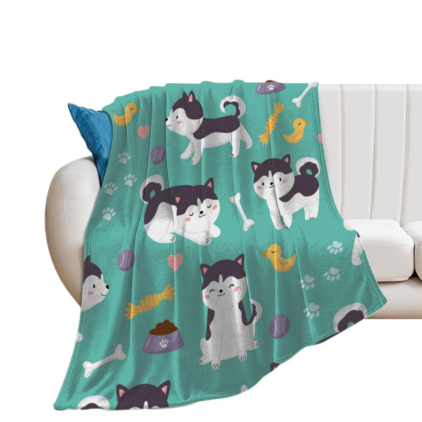 Couverture de lit polaire chat plaid peluche doux pour salon et chambre 130x150