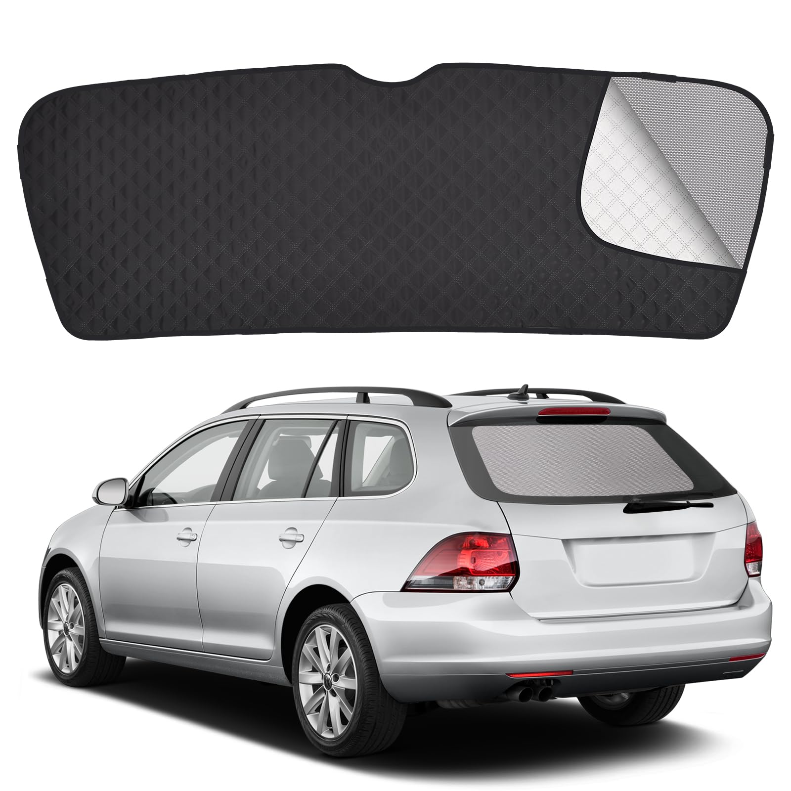 XCBYT Parasol Ventanas Traseras Coche para VW Golf 7 Variant 2013-2020, Visera Solar Plegable, Protección UV Trasera para Bebé, Malla, Privacidad, Diseño de Doble Uso