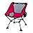 iClimb Ultralight Compact Camping Folding Beach Chair with Anti-Sinking Large Feet and Back Support Webbing (Red - Square Frame)