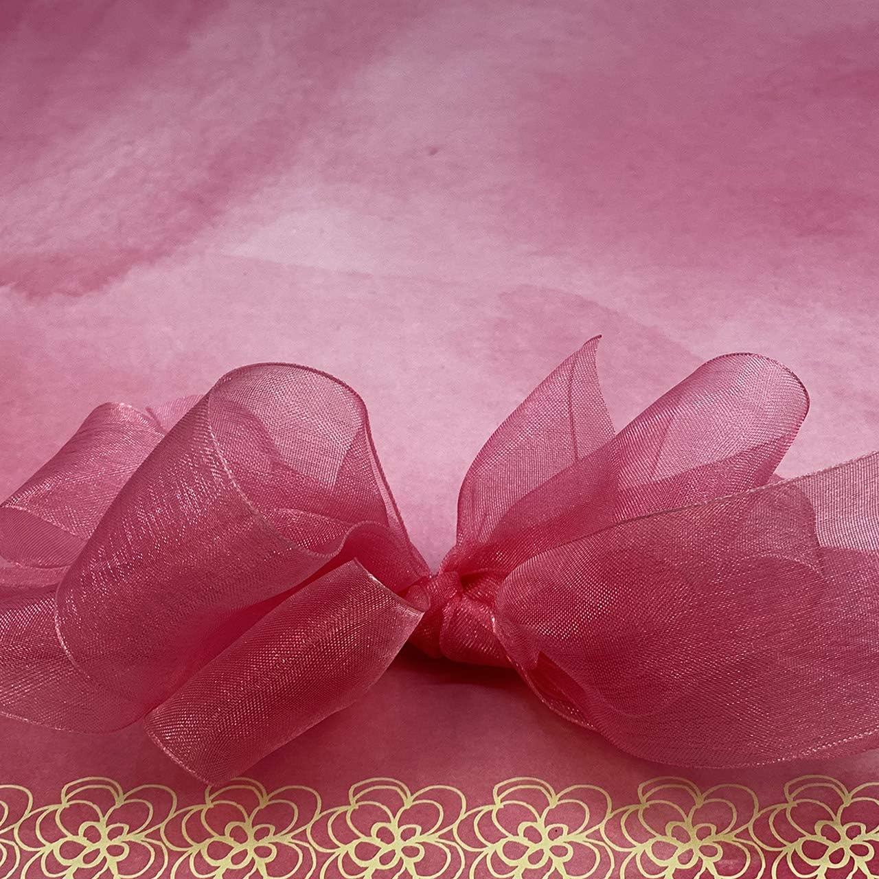 Morex Ribbon Sheer Organza Ribbon, 1.5 inch by 25 Yards, Pink, 91809/25-022 image 3