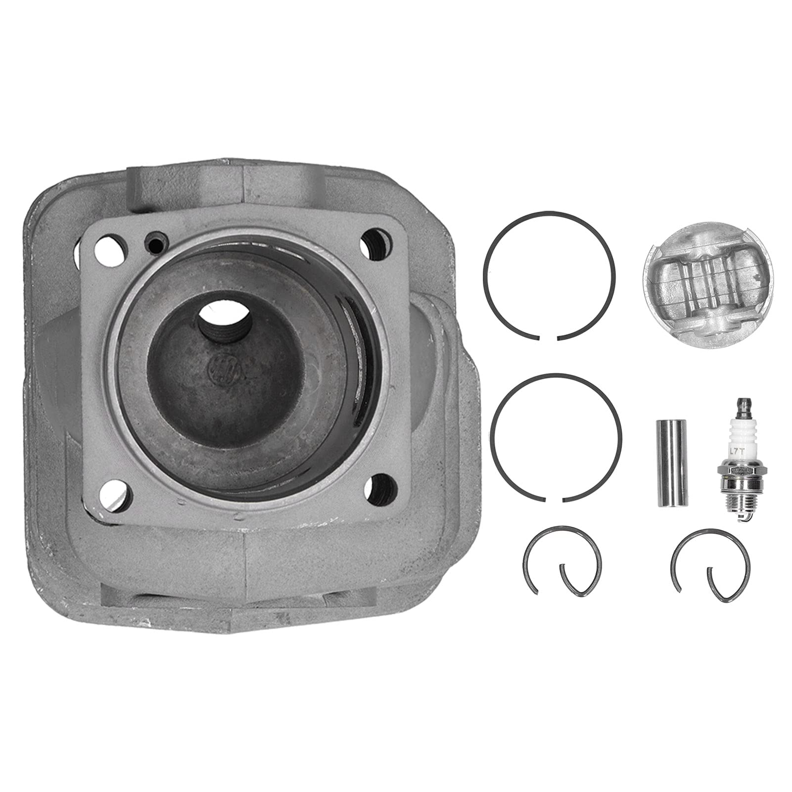 Kit de Pistón de Cabeza de Cilindro de 54 mm, Accesorios de Motosierra de Pasador de Anillo de Aleación de Aluminio de Alto Silicio, Repuesto para Suministros Industriales