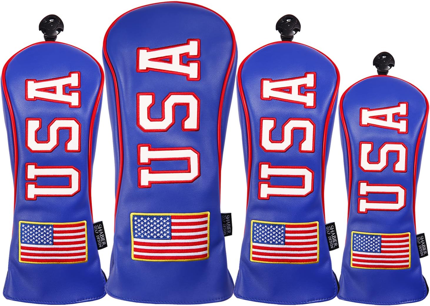 USA Stars and Stripes White Vintage Retro Patriotic Driver Fairway Hybird Wood Cover