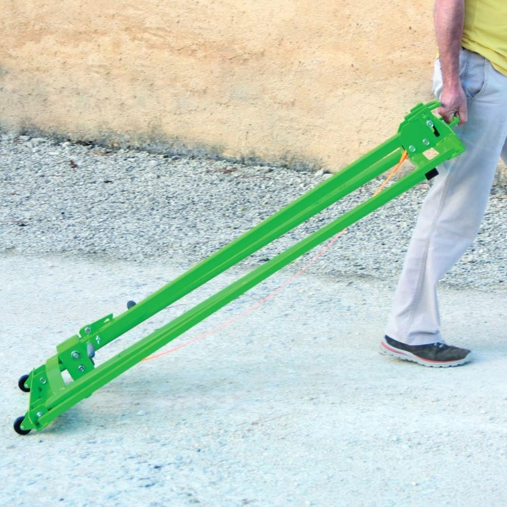 TERRE JARDIN Rasentraktor Heber klappbar mit Seilwinde 500kg, Aufsitzmäher Heber mit Rollen, Hubhöhe 80cm, Neigung 40°