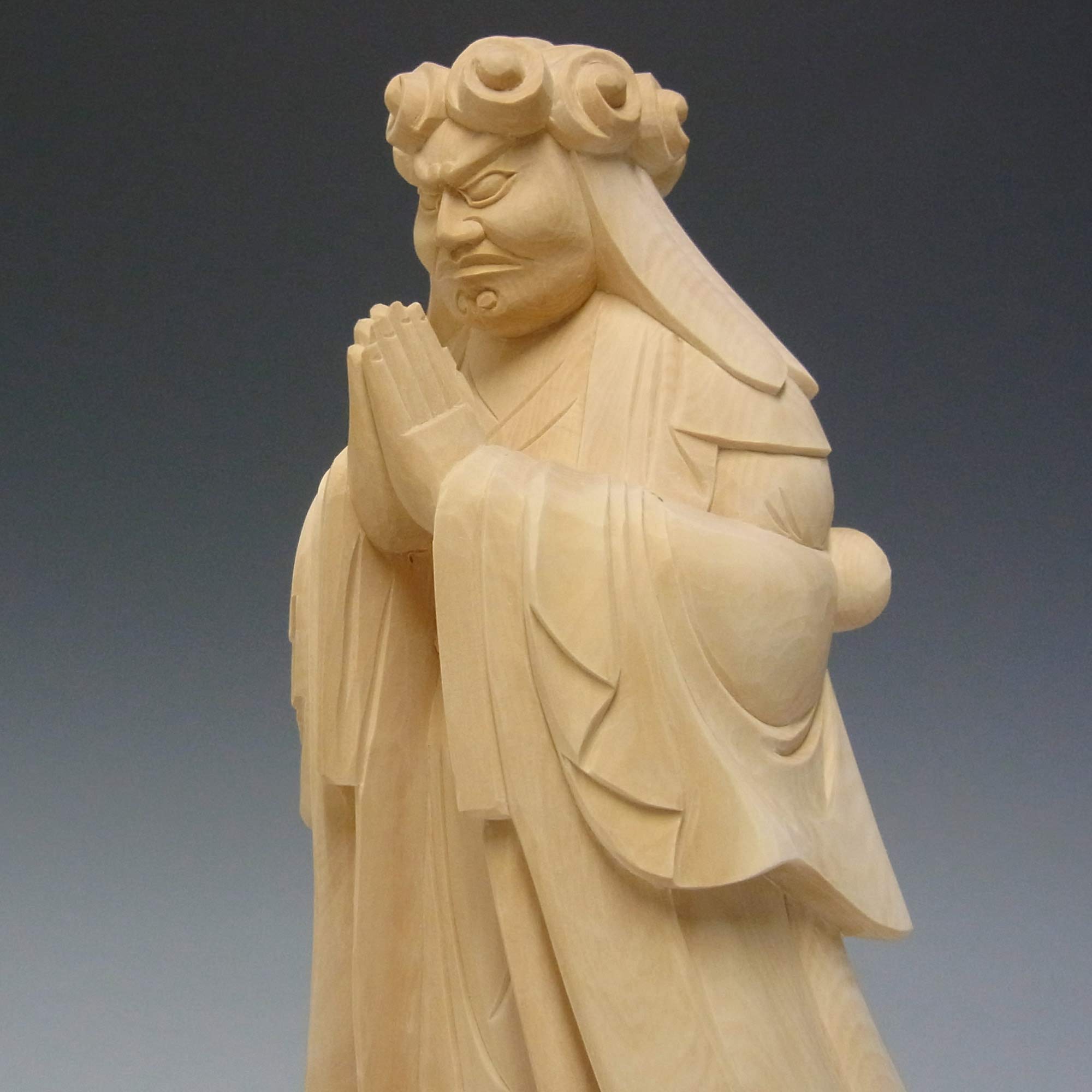 Amazon | 柘植 鬼子母神 27cm 木彫り 仏像 | Ryusho | 仏像
