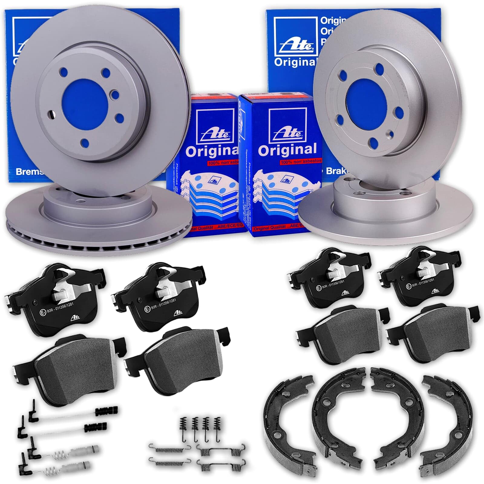 ATE Bremsscheiben + Beläge + Handbremse vorne + hinten für Sprinter 906