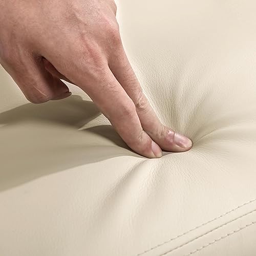 Miniatura 44 de Topeakmart Silla reclinable de piel sintética, ajustable, moderna, individual, con bolsillo, primavera, sala de estar, dormitorio, cine en casa,