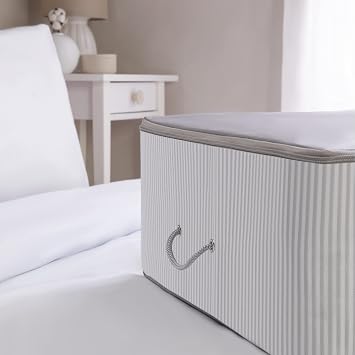 Ocean Home Textile Mega Size Gray Striped Stuff & Things Under Base Hurch 74 x 46 x 22 cm
