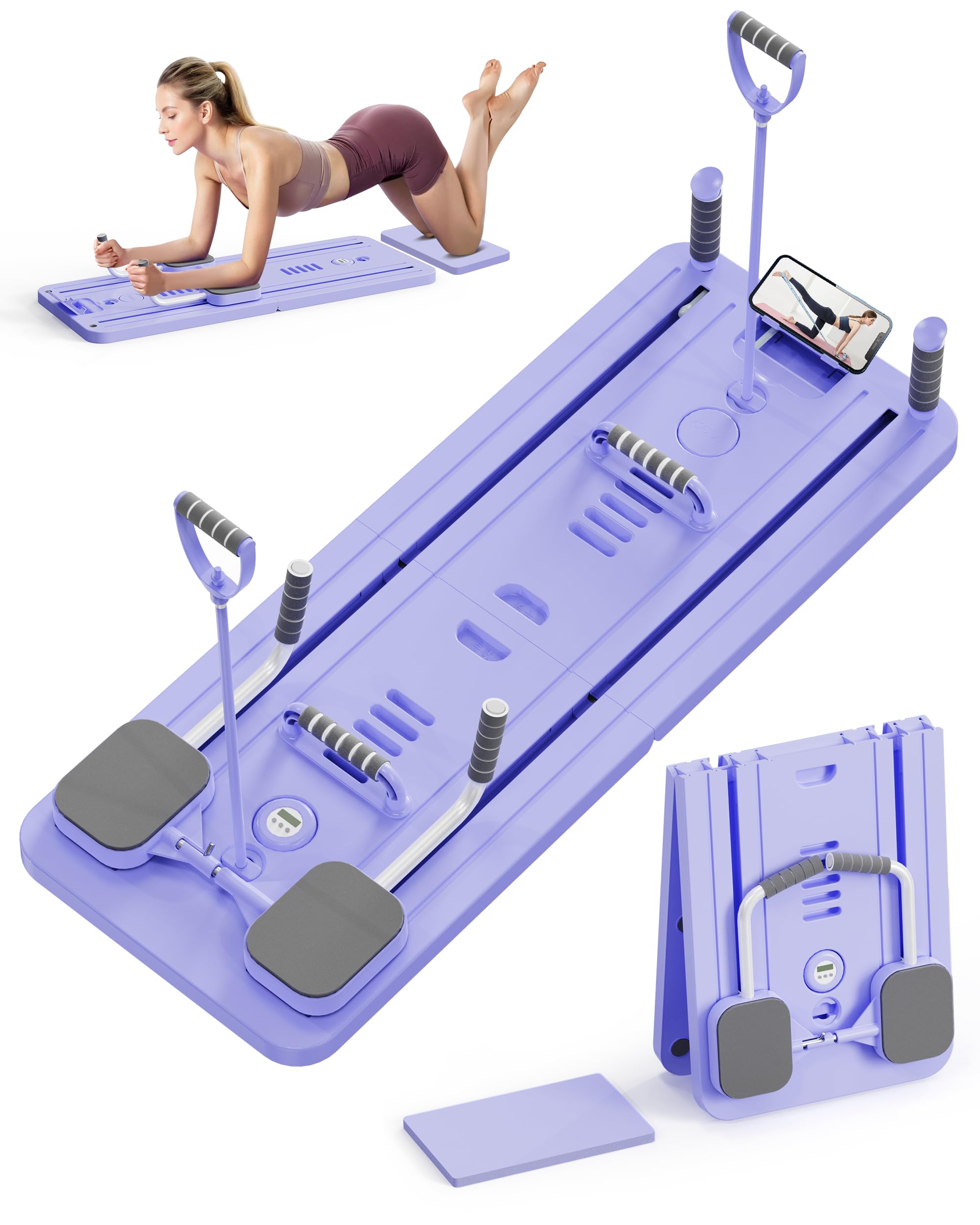 【自宅で運動】【パープル】家庭用ピラティスマシン Amazon.co.jp: Signstek ピラティスボード ピラティスマシン 自宅