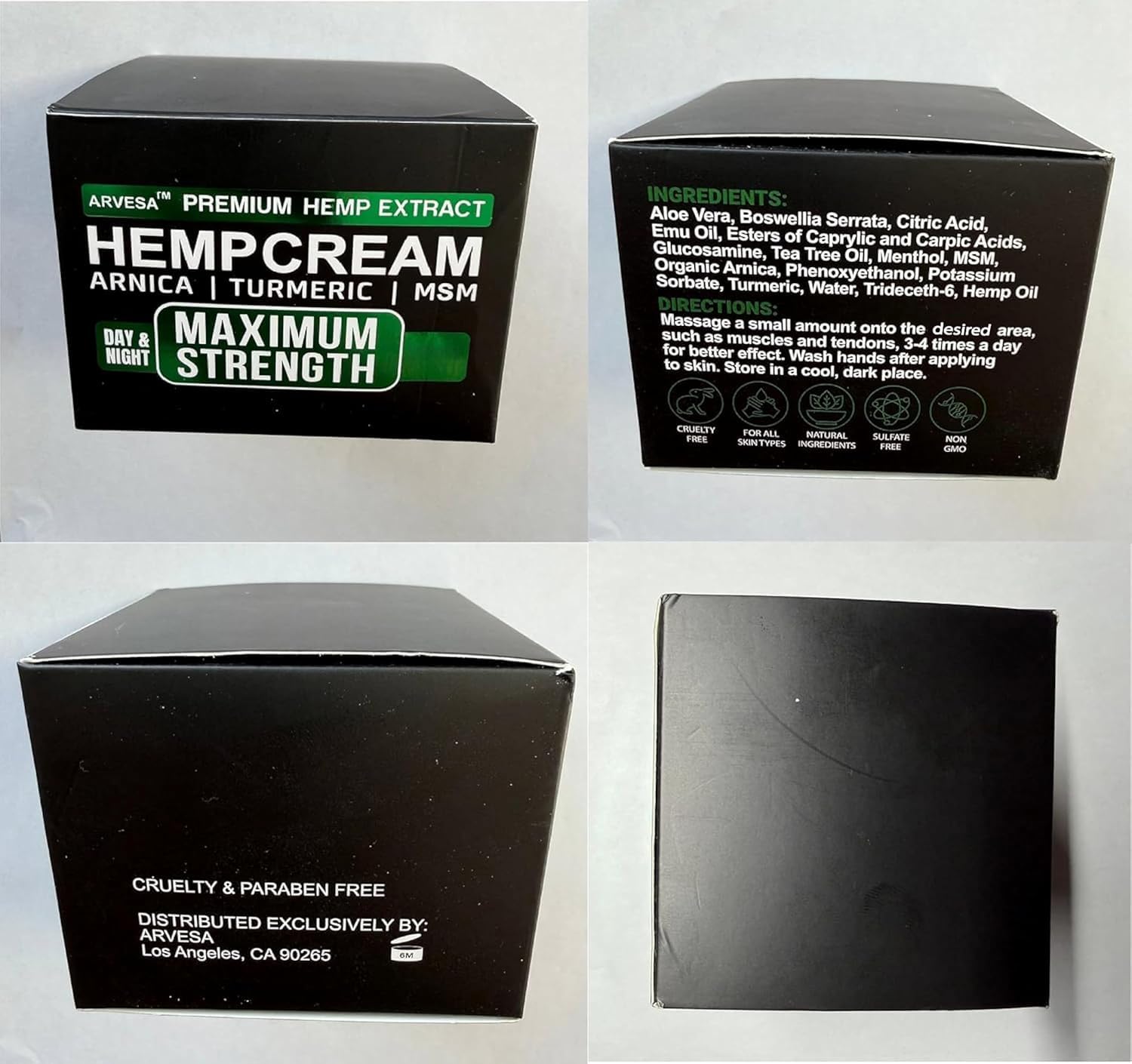 Hemp Cream Maximum Strength with Glucosamine, Arnica, Turmeric - Non-Greasy — Amazon image 8