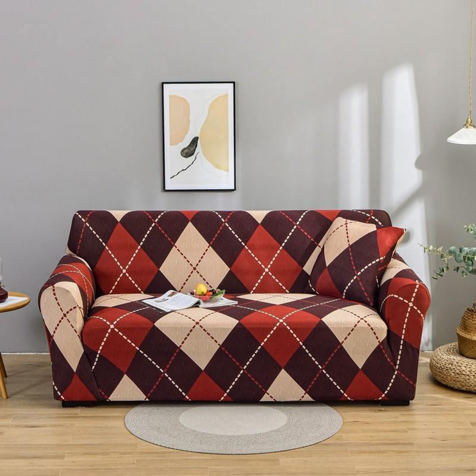 Funda de sofá antideslizante elástica de 2 plazas lavable para proteger tu mueble