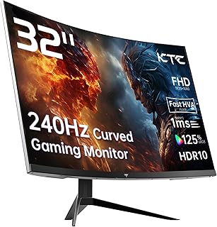 KTC 32 inch 240Hz Curved Gaming Monitor 1500R 1080P 125% sRGB 1ms