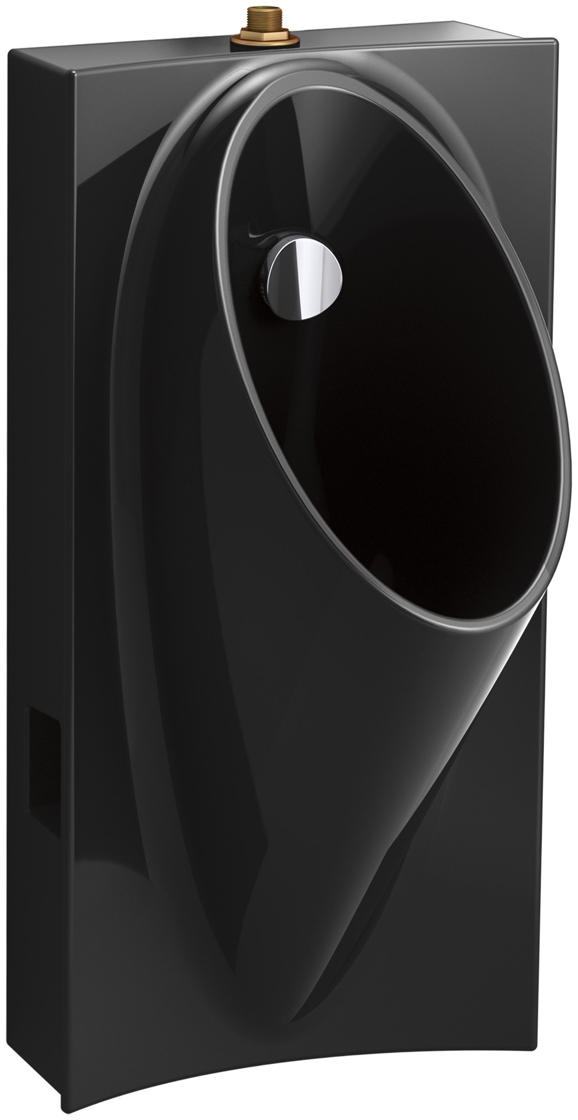 KOHLER 5244-ET-7 Steward Hybrid High-Efficiency Urinal with 3/4" Top Spud, Black