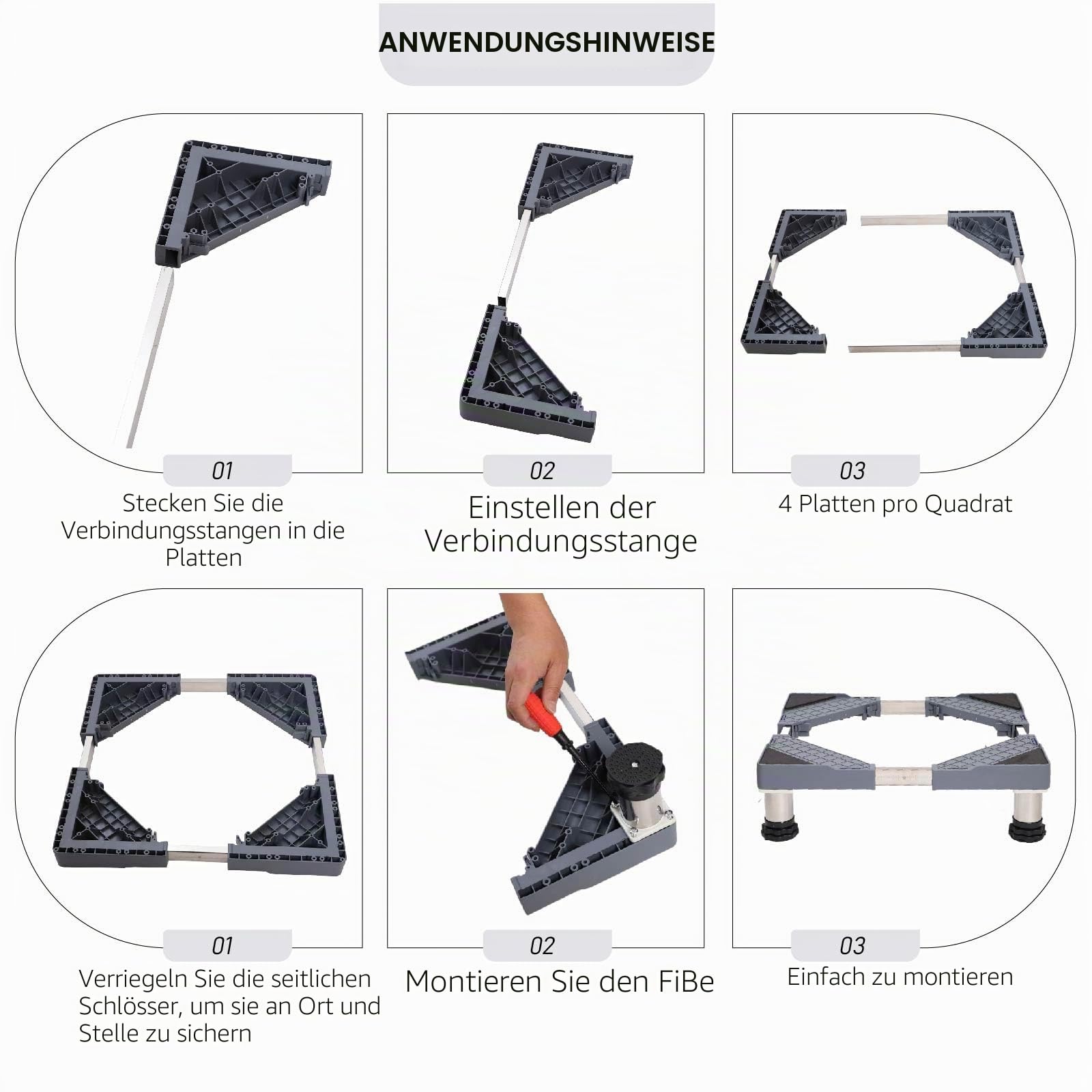 Kühlschrank unterschrank untergestell Verstellbare Sockel Höhe 39-41cm (Einstellbare podest46-70cm) Gestell für gefrierschrank spülmaschine Küchenschrank und Statische Haushalts Geräte-Weiß