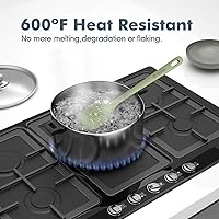 Vista 4 de Juego de 3 espátulas de silicona, espátula de goma de grado alimenticio, mango fuerte mejorado con empuñadura ergonómica, resistente al calor