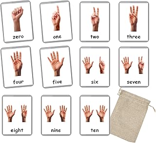 Finger Counting | 11 Counting Flash Cards | Bilingual Flash Cards | Toddler Games | Montessori Counting | Math Flashcards | Counting Cards (English Only)