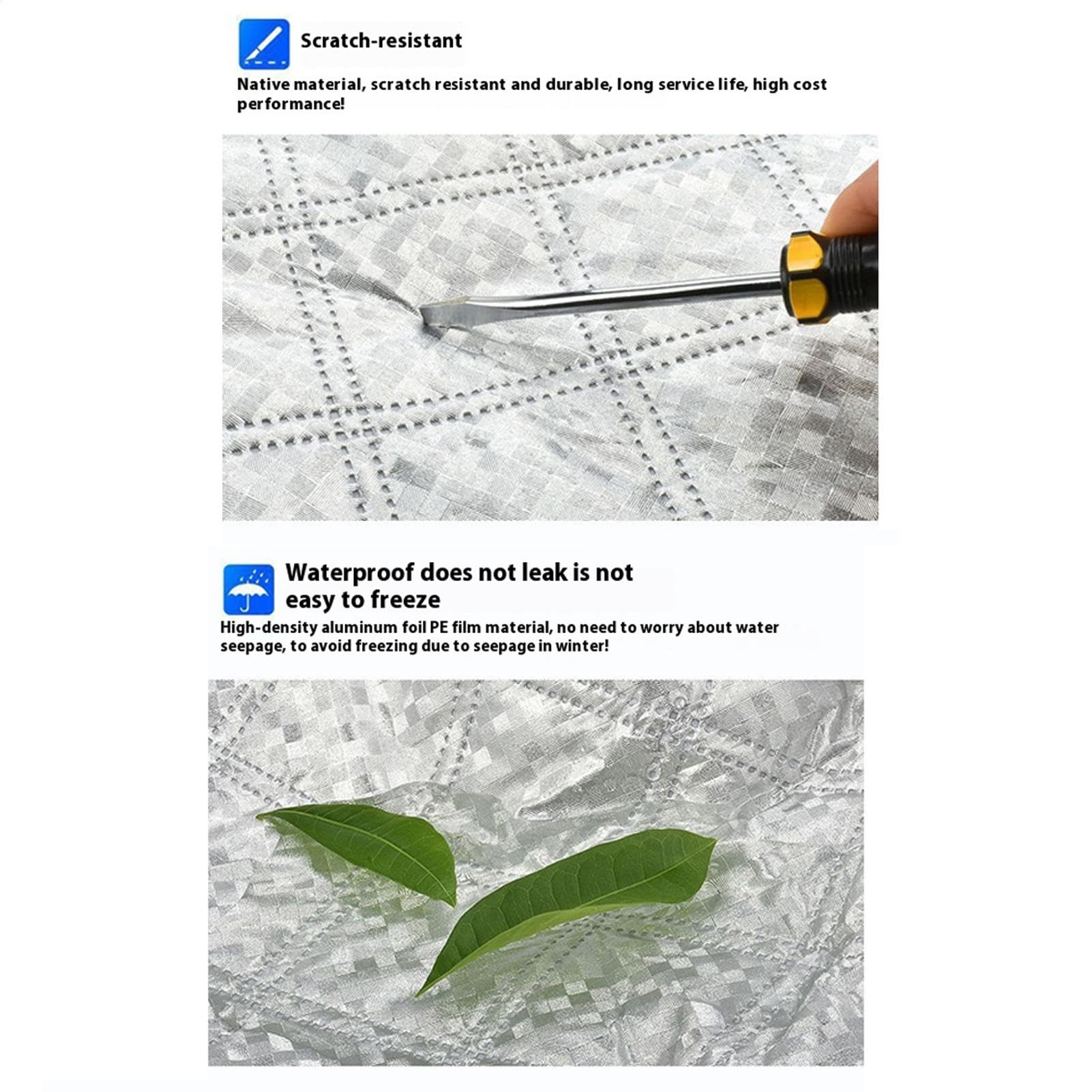 Housse de protection pour neige de voiture, protecteur de fenêtre de voiture étendu, protection de capot pare-brise pour toute la saison, chiffon de voiture portable, pare-soleil pour fenêtre de