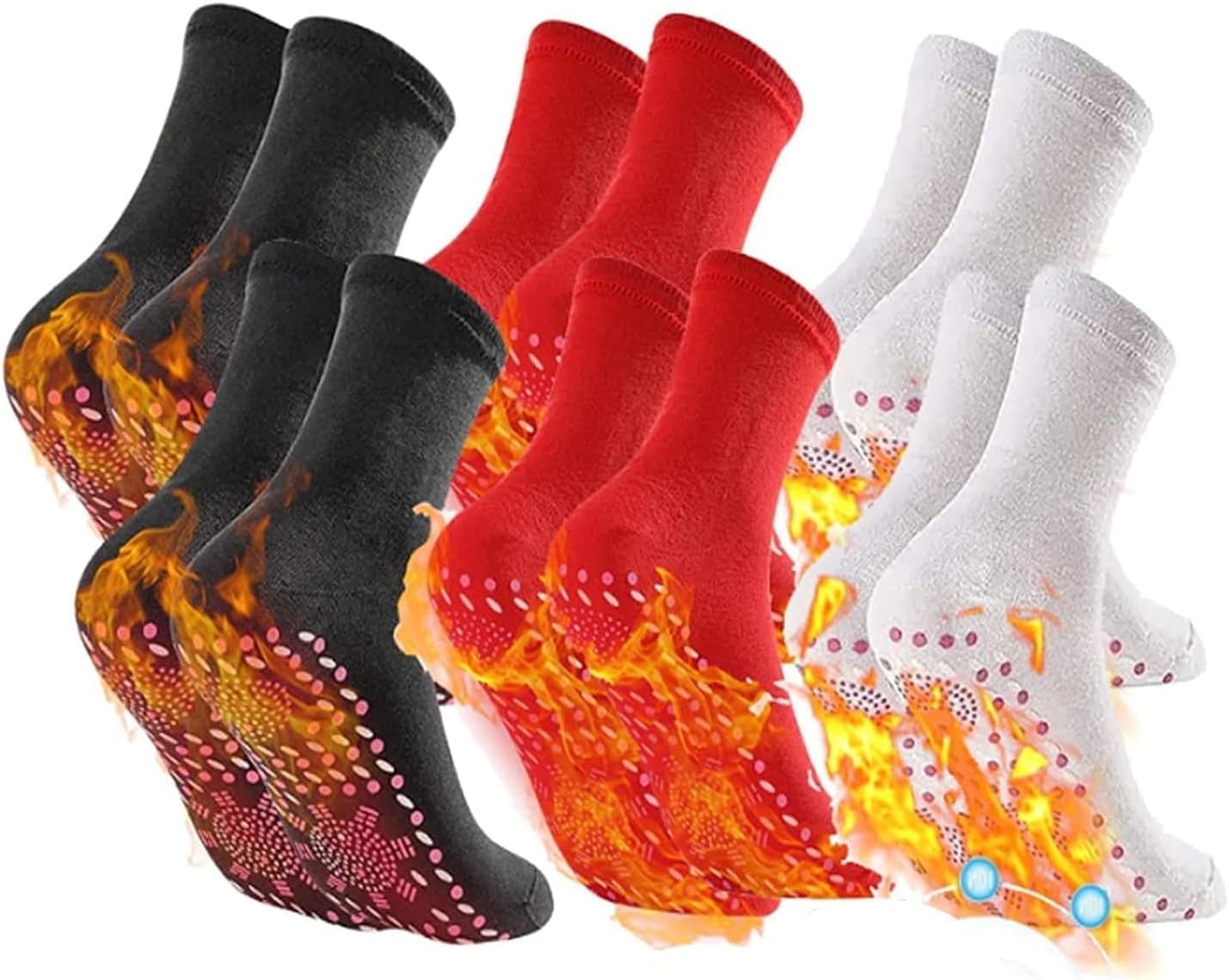 6 Pairs Afiz Tourmaline Slimming Health Sock, Veinesheal Hyperthermia