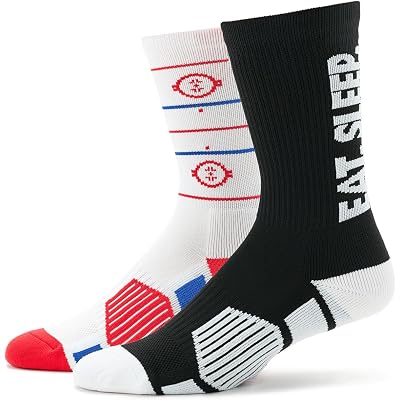Носки ChalkTalk SPORTS Kids Hockey Woven Mid-Calf Sock Set - Rink & Eat Sleep Hockey