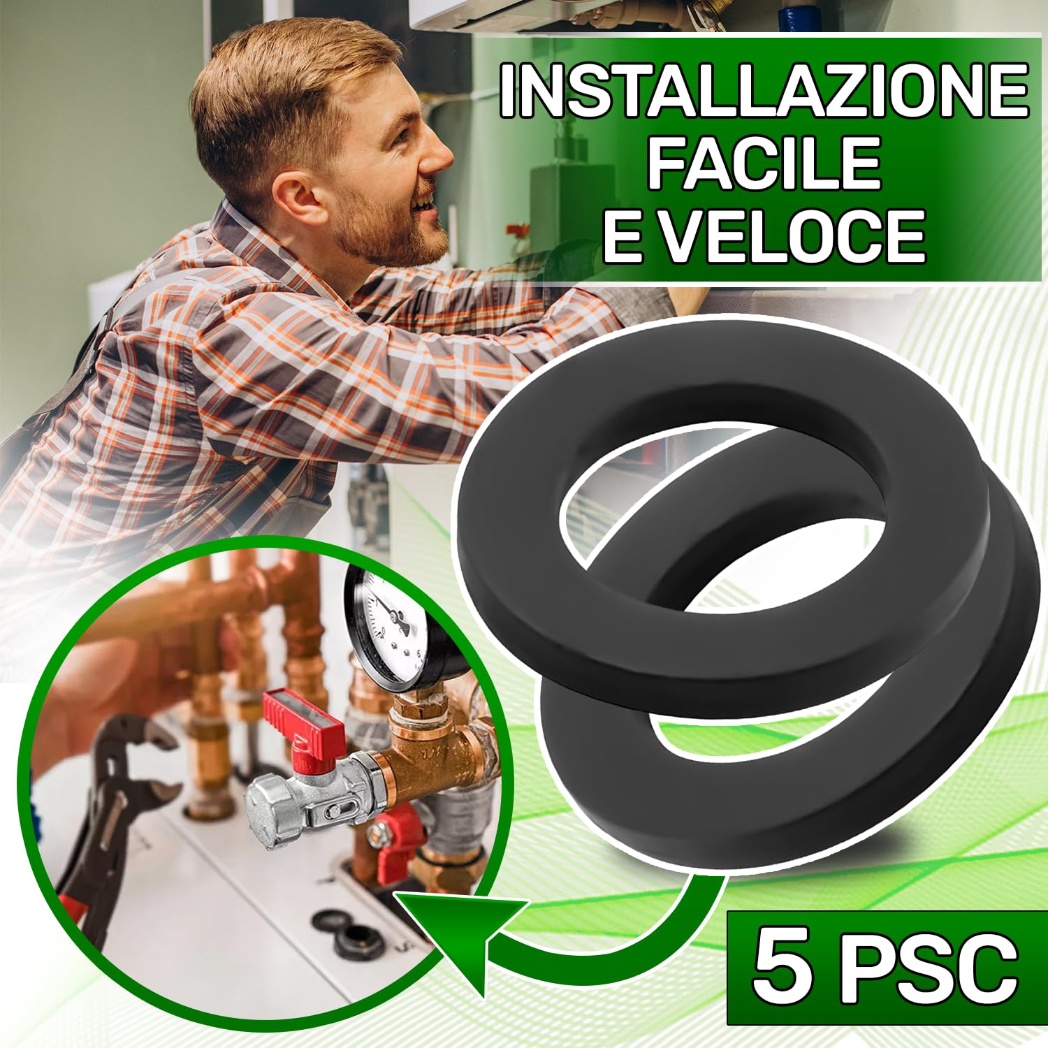 Guarnizione conica x piletta gomma bianca 1 (10 pezzi