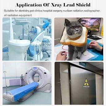 X-ray Protective Lead Cap Head Shield Hat, Radiation Safety Leaded Cap for X-Ray MRI CT Radiation Protection,0.35mmpb