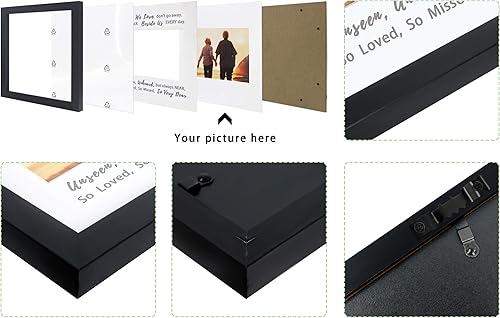Miniatura 5 de IHEIPYE Marco de fotos conmemorativo, regalos de condolencias por la pérdida de un ser querido, marco de fotos de recuerdo o idea de regalo