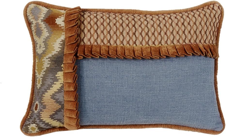HiEnd Accents Lexington Pieced Southwestern Lumbar Pillow w/Ruffles