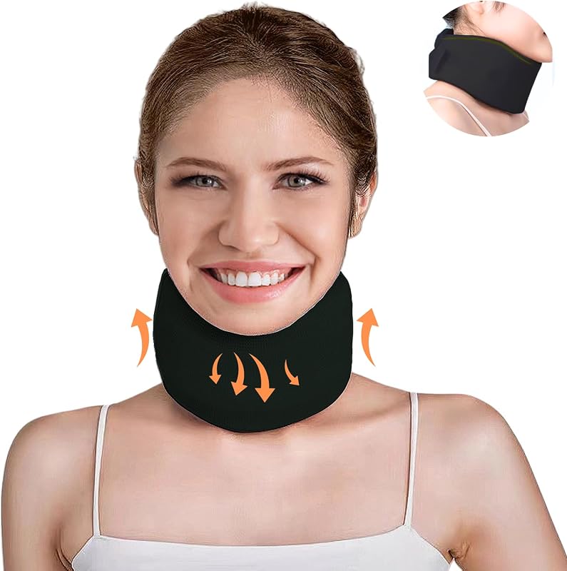 Neck Brace Cervical Collar,Soft Neck Support Relief Pain & Pressure in Spine for Women & Men,Adjustable Cervical Collar for Sleeping,Travelling,Office (M-17"X3.3")