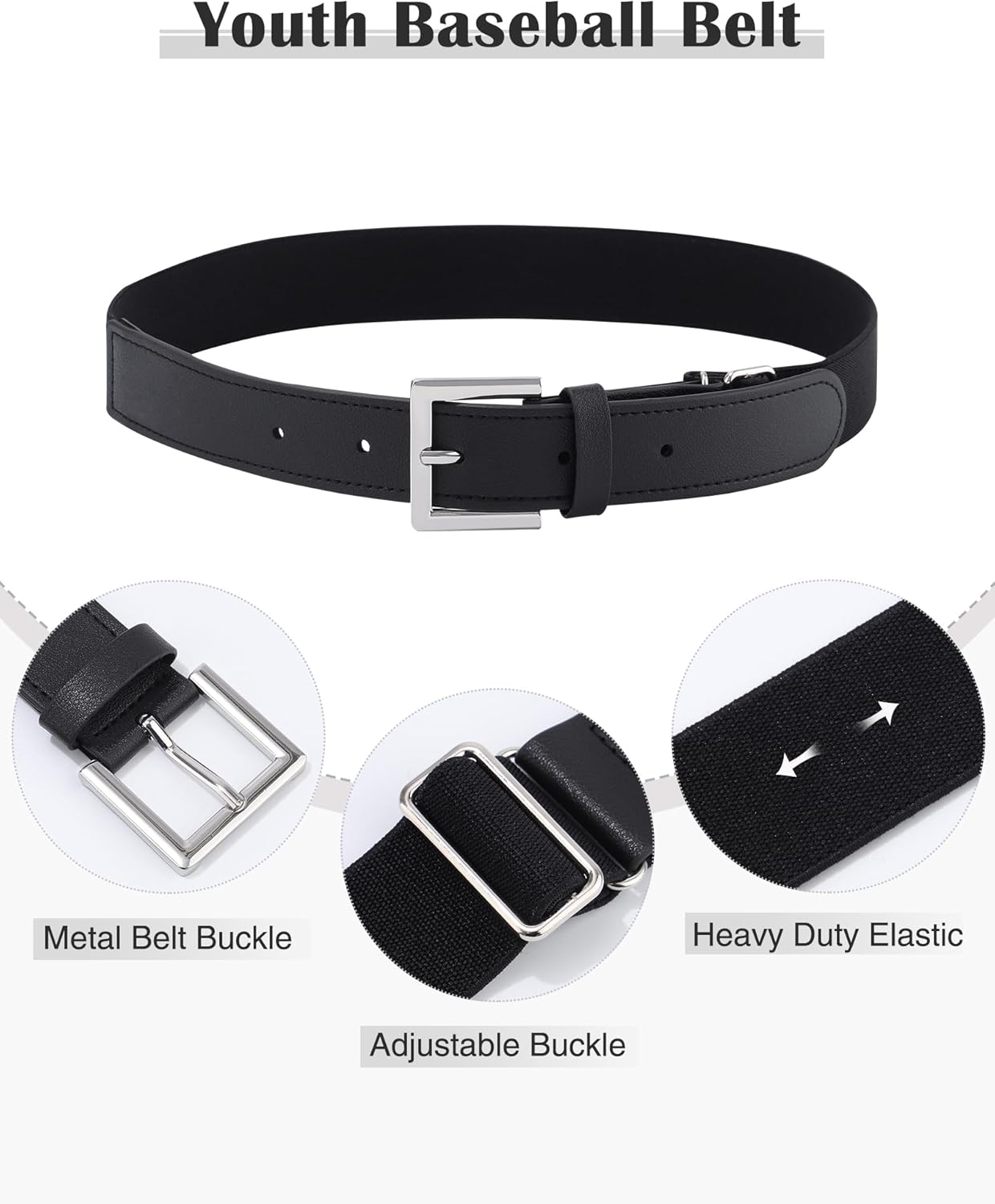 AWAYTR Youth Baseball Socks and Belt -Kids Baseball Belt for Boys Girs Softball - Image 4