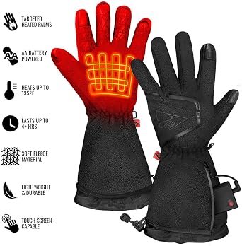 ActionHeat AA Men's Fleece Heated Gloves 2.0