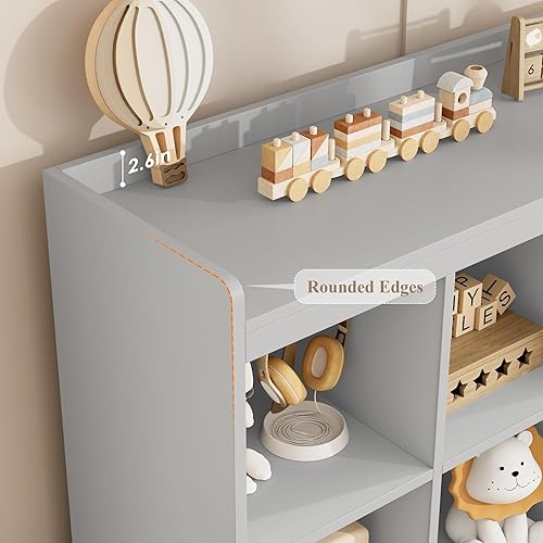 Miniatura 6 de HORSTORS Organizador de almacenamiento de juguetes para niños de 48 pulgadas de ancho, baúl grande de almacenamiento de juguetes con contenedores