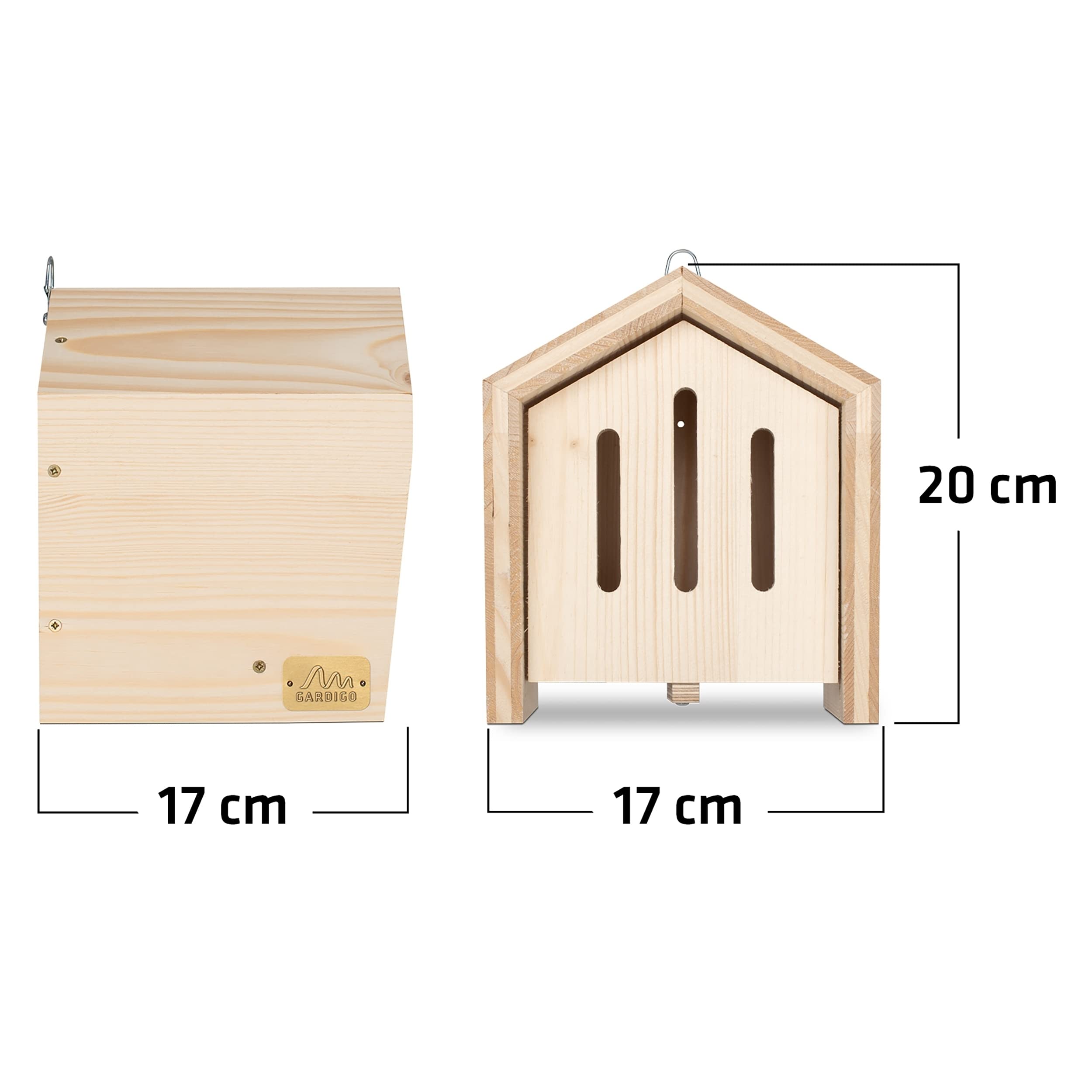 GARDIGO® Tierhaus System: Schmetterlingshaus I Insektenhotel für Schmetterlinge aus Massivholz I Made in Germany
