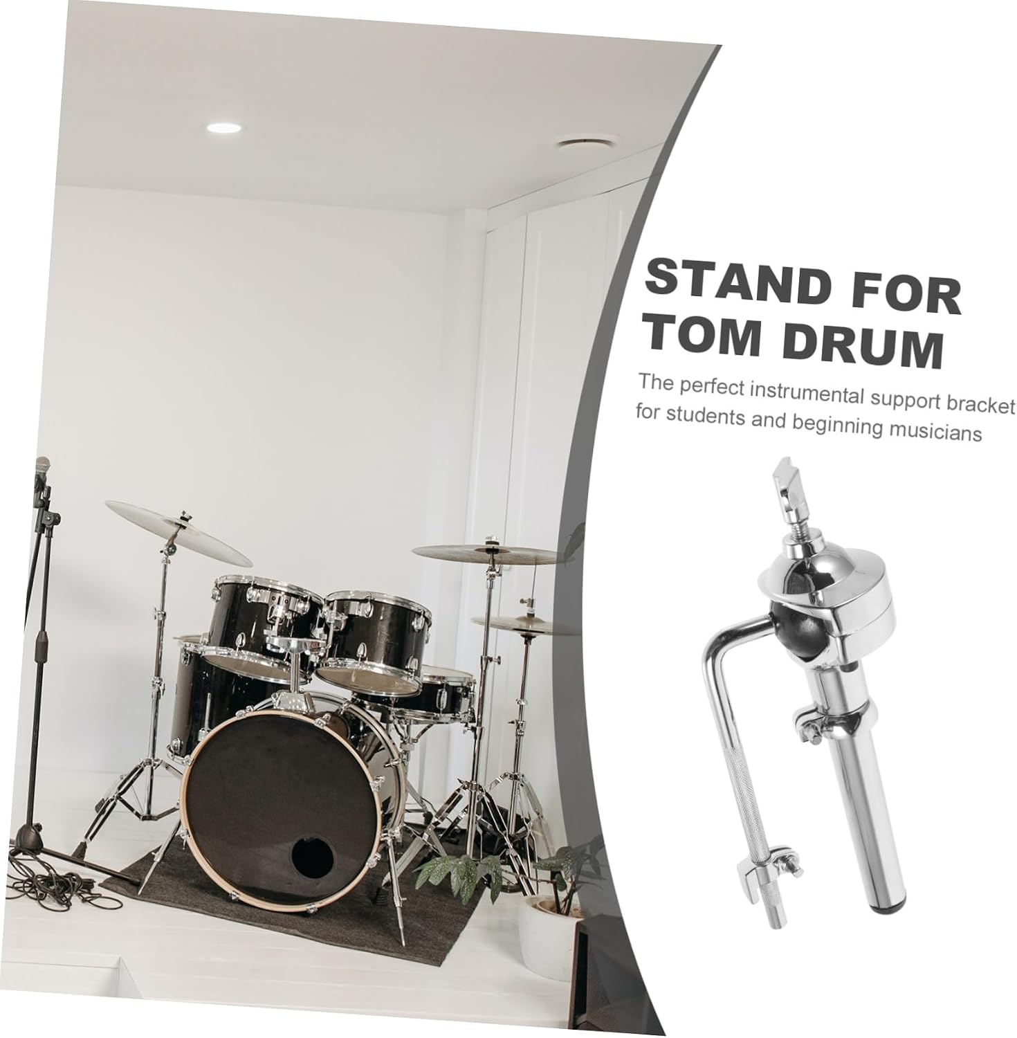 Levemolo Single Arm Tom Stand Drum Leg Mount Bass Drum Tom Mount Bracket Holder