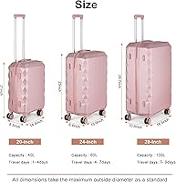 Vista 6 de PINPON Conjuntos de equipaje P518 A558 A38, Oro rosado, Conjuntos de equipaje