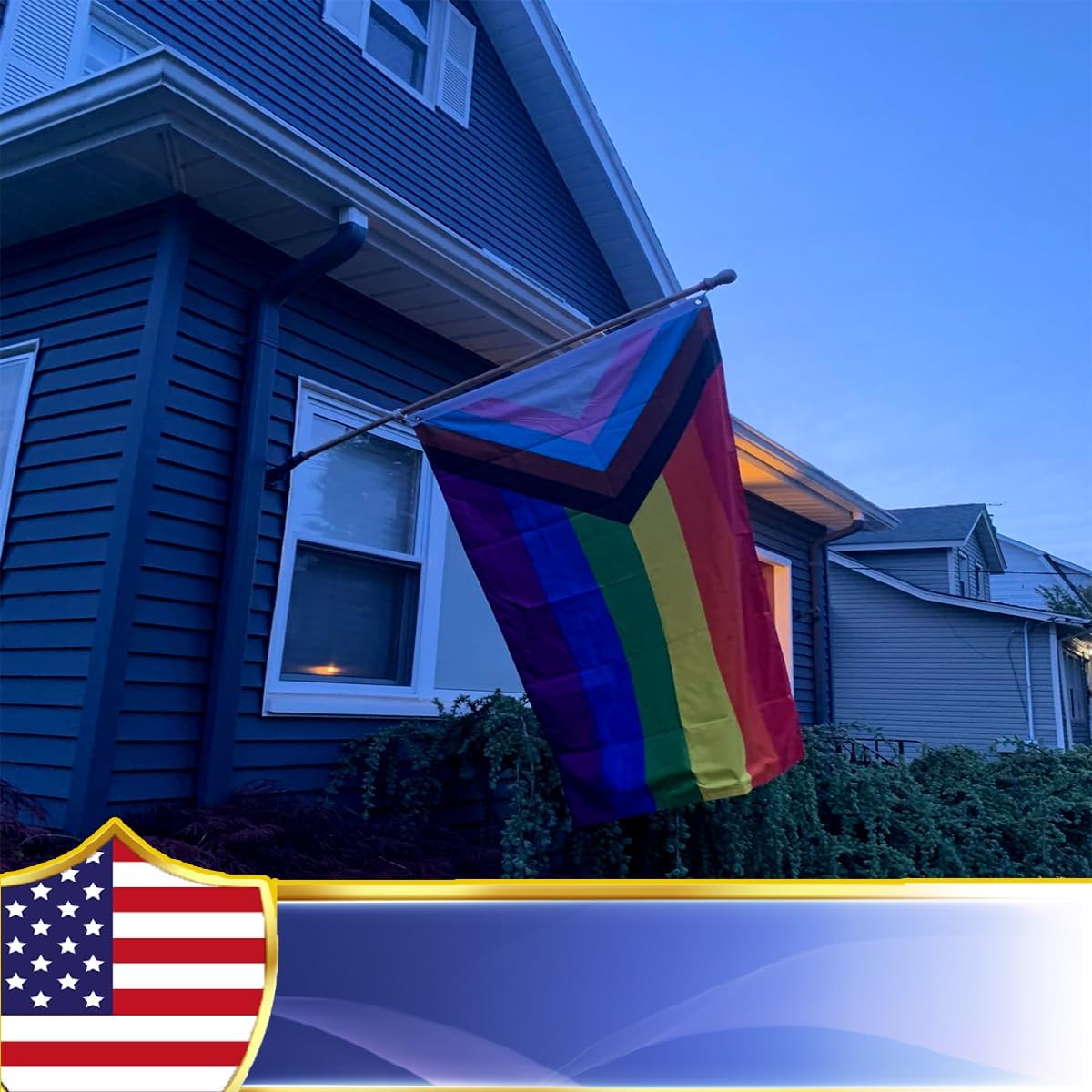 VOLTA Double Sided Progress Pride Flag 4x6ft, Outdoor Heavy Duty 3-Ply Durable Polyester Progress Pride Flag with Canvas Header/Brass Grommets for Indoor and Outdoor Decorations