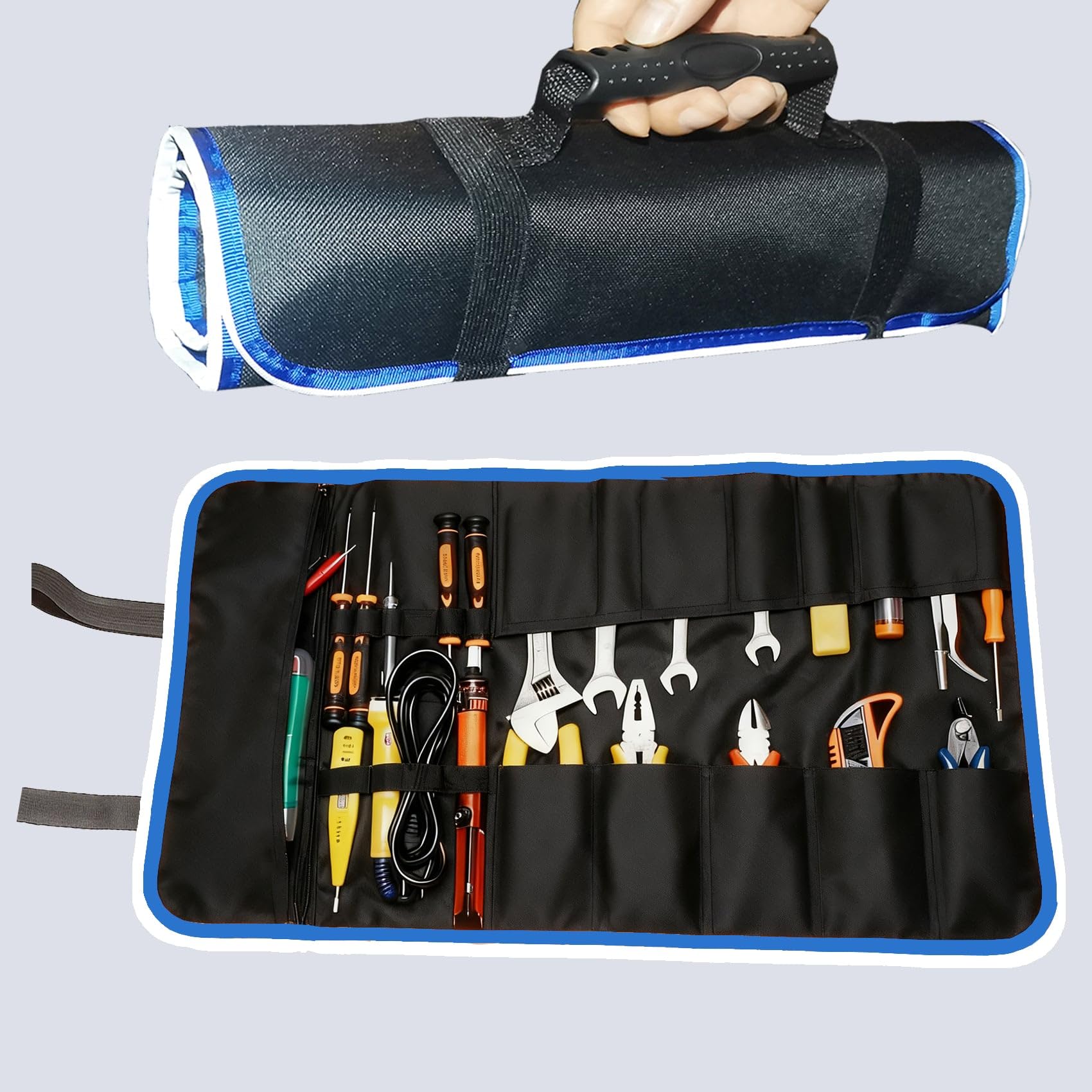 Tool Roll Up Bag Organizer Roll Up Tool Bag Tool Roll Bag Portable Tool Storage Compact Tool Organizer