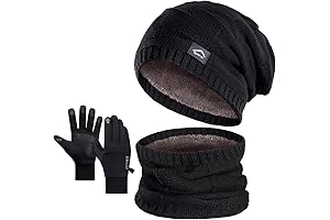 Fisfet Winter Beanie Hat Scarf Gloves