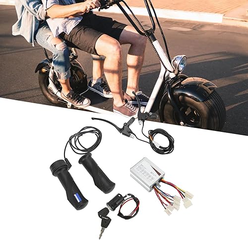 Miniatura 2 de Kit de controlador de motor de cepillo de 24 V 500 W con cerradura de puerta eléctrica, manija de freno universal de acelerador, kit de conversión