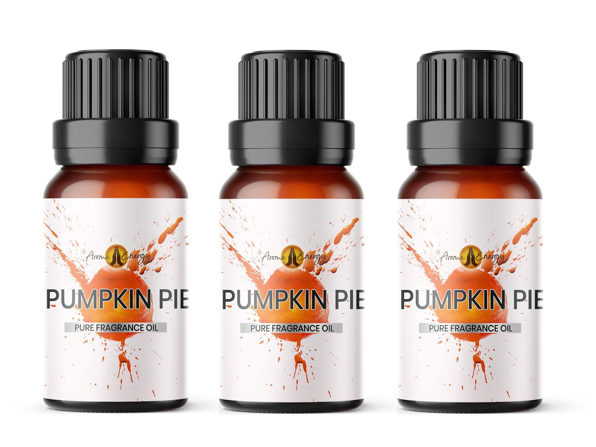 Aroma Energy | Pumpkin Pie Fragrance Oil 30ml (3 x 10ml) - Highly Scented Oil for Making Candle, Soap, Wax Melt, Diffuser etc