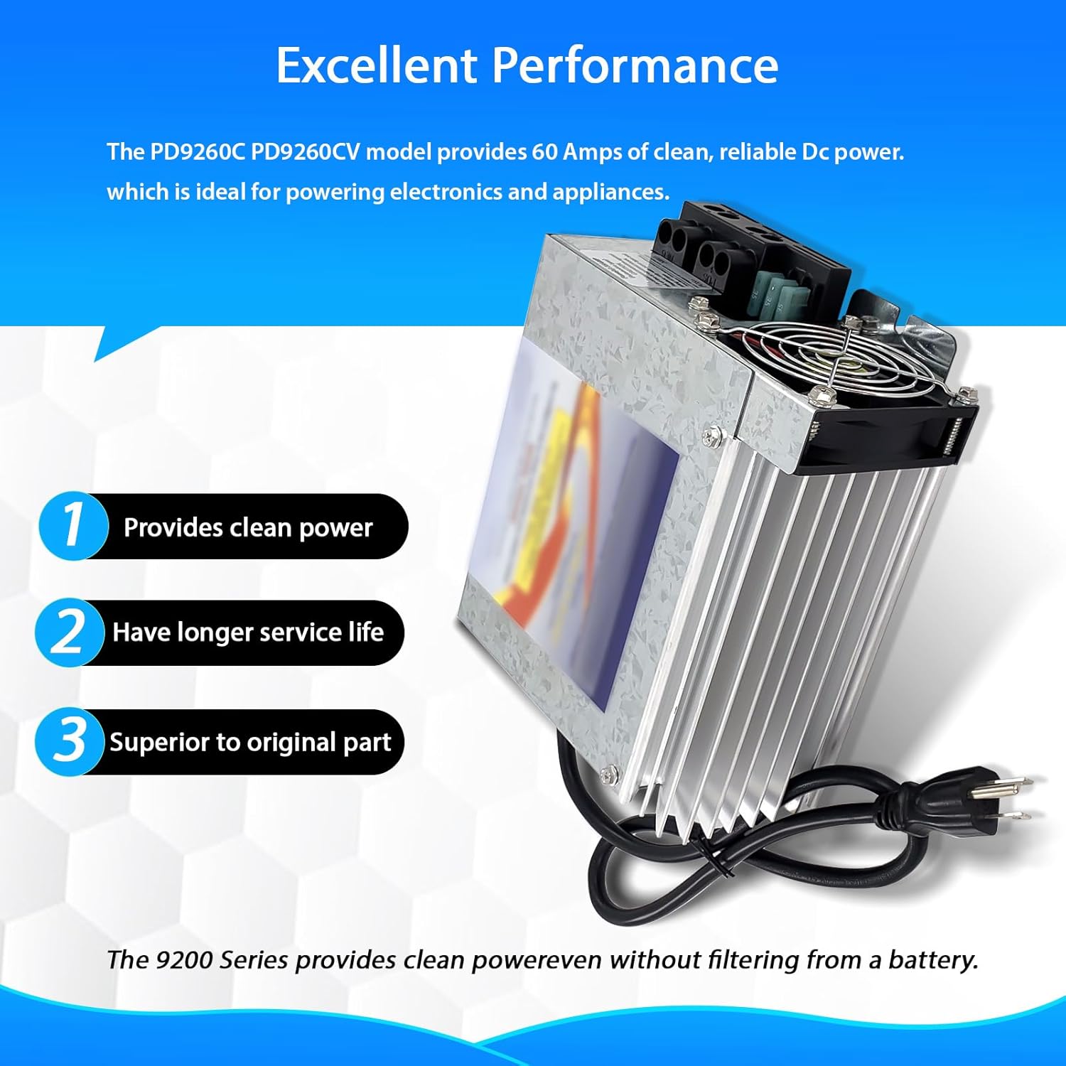 RV Power Converter, PD9260C PD9260CV 60Amp RV Inverter Converter Charger with Charge Wizard 9200 Series Converter/Charger for RV Camper Caravans