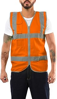 Kolossus Safety Vest Orange High Visibility with Back Mesh (Small, Orange)