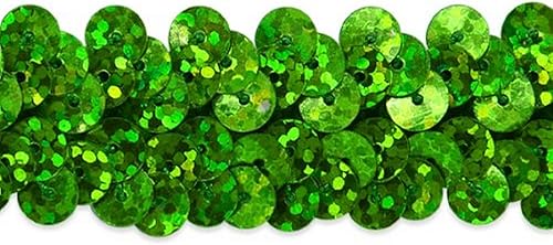 Miniatura 4 de Expo International Inc. Tira de lentejuelas brillantes elásticas de 20 yardas de 2 filas de 78pulgadas, color rojo