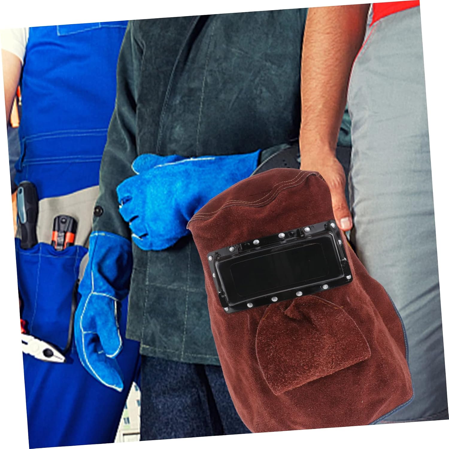 DOITOOL 1pc Insulation Face Mask for Welding High Temp Resistance Easy to Use Safety Hat