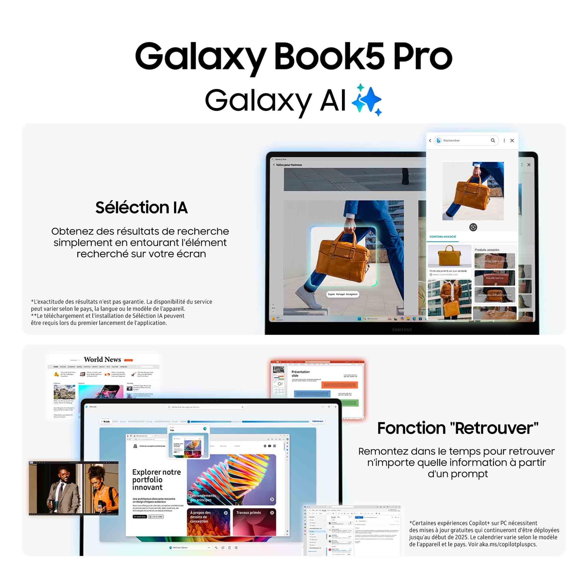 Samsung Galaxy Book5 Pro 16" Ordinateur Portable Intel Core Ultra 7 16 Go RAM 1To Clavier AZERTY FR Anthracite