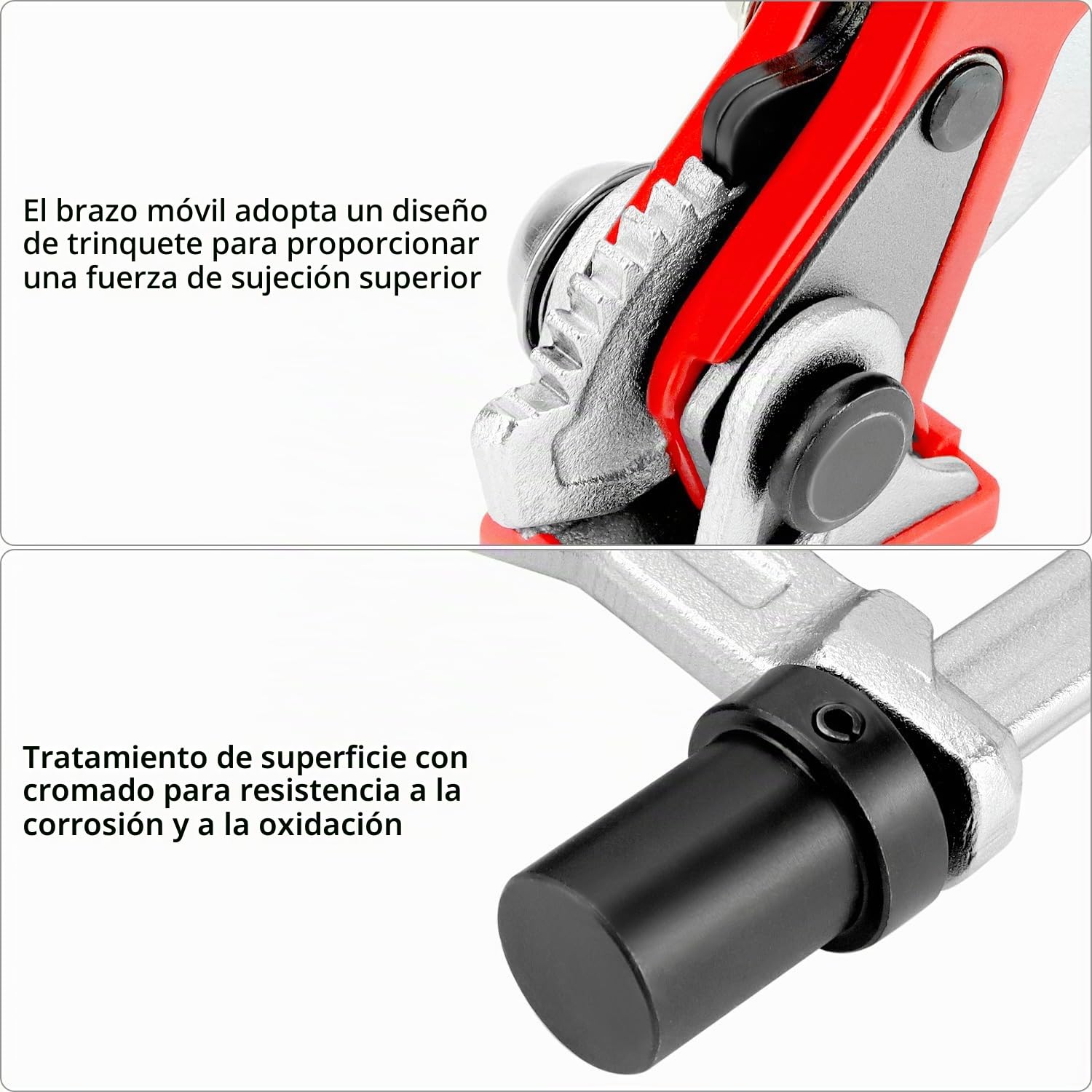 QWORK® Elemento de sujeción ø20, rango de sujeción 160, profundidad de garganta 60, para mesas multifuncionales