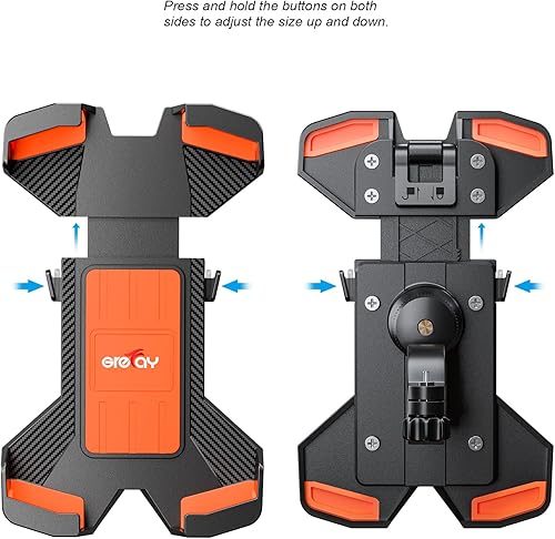 Miniatura 3 de Soporte de teléfono para bicicleta Soporte de teléfono para manillar de bicicleta con rotación de 360 para teléfono inteligente de 4.7-7.0 pulgadas
