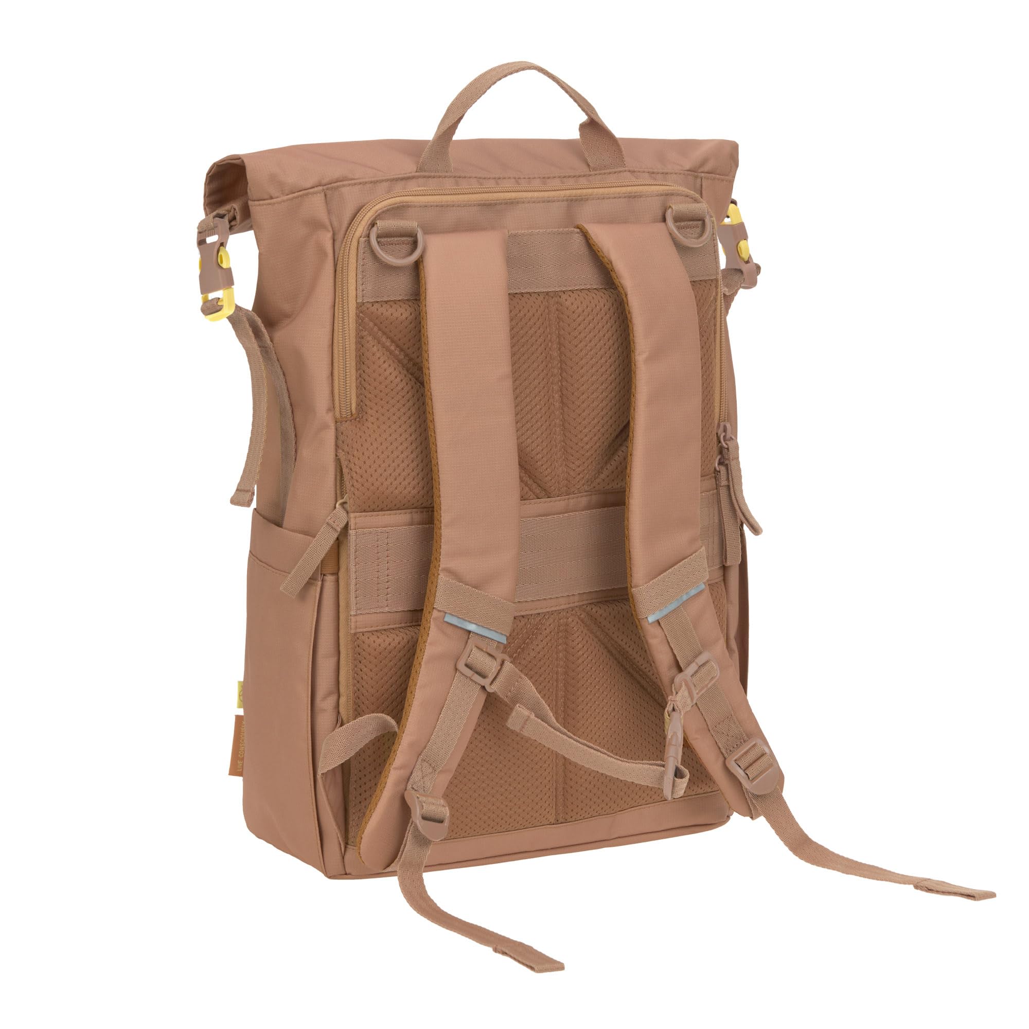 LÄSSIG Zaino fasciatoio Borsa fasciatoio Zaino con fasciatoio, attacco per carrozzina, portabiberon Prodotto in modo sostenibile/GRE Outdoor Rolltop Backpack